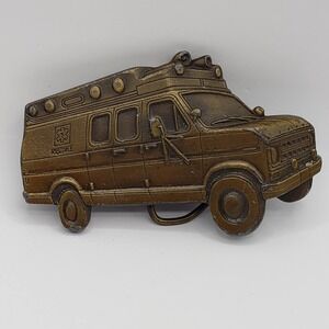 EMS Ambulance ©1979 Breitenbach's Montello, WI Vintage Collectible Belt Buckle